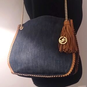 Michael Kors Whipped Chelsea Denim Hobo Bag. Excellent Used Condition.
